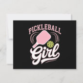 Invitation Joueuse de pickleball fille (Devant)