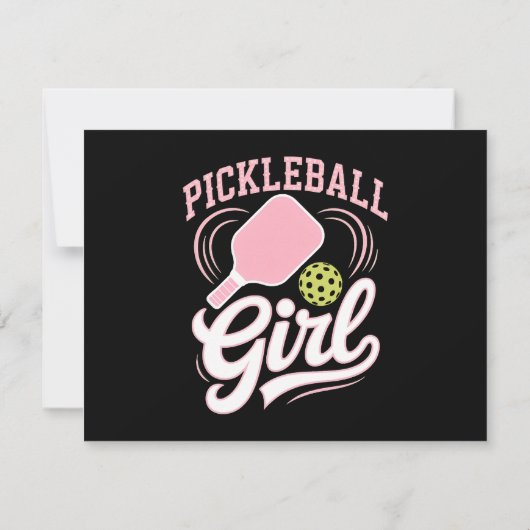 Invitation Joueuse de pickleball fille (Dos)