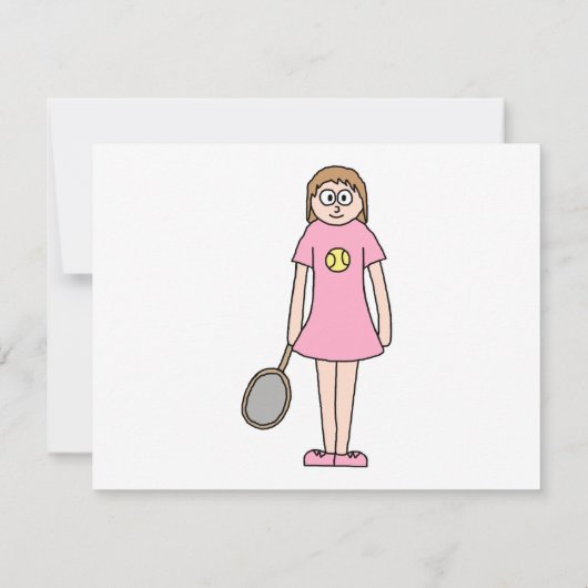 Invitation Joueuse de tennis. (Dos)