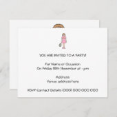 Invitation Joueuse de tennis. (Devant / Derrière)