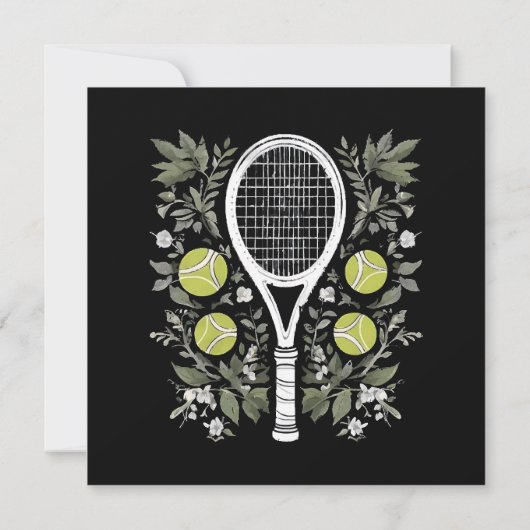 Invitation Joueuse de tennis (Dos)