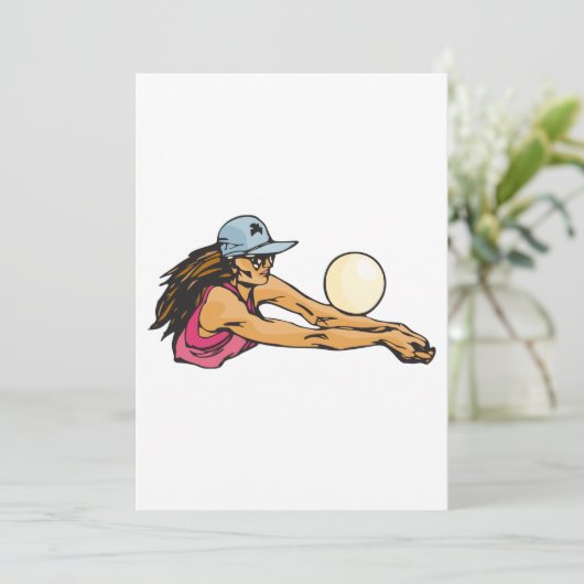 Invitation Joueuse de volley-ball (Debout devant)