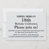 Invitation Joueuse de volley-ball fête d'anniversaire (Dos)