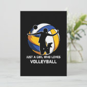 Invitation Joueuse De Volley-ball Juste Une Fille Qui Aime Le (Debout devant)