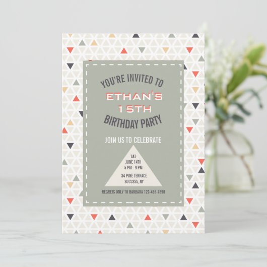 Invitation Joueuse Triangles (Debout devant)