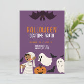 Invitation Joueuse violette Halloween Costume Party (Debout devant)