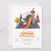 Invitation Jouons à l'aire de jeu Anniversaire Fête Invitatio (Devant)
