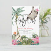 Invitation Jouons à l'Anniversaire de la Fille de la Jungle (Debout devant)