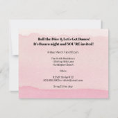 Invitation Jouons au Bunco Rose Moderne (Dos)