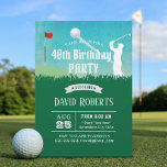 Invitation Jouons au golf en plein air 40e fête d'anniversair<br><div class="desc">Jouons au golf en plein air 40e anniversaire fêtes Invitations.</div>