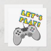 Invitation Jouons aux jeux vidéo (Devant / Derrière)