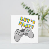 Invitation Jouons aux jeux vidéo (Debout devant)