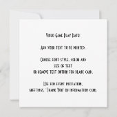 Invitation Jouons aux jeux vidéo (Dos)