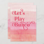 Invitation Jouons Bunco Pink Bunco Party (Devant / Derrière)