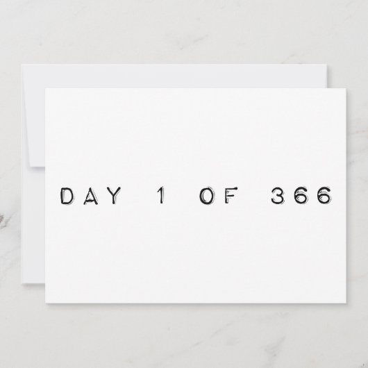 Invitation jour 1 de 366 HAPPY LEAP YEAR (Devant)