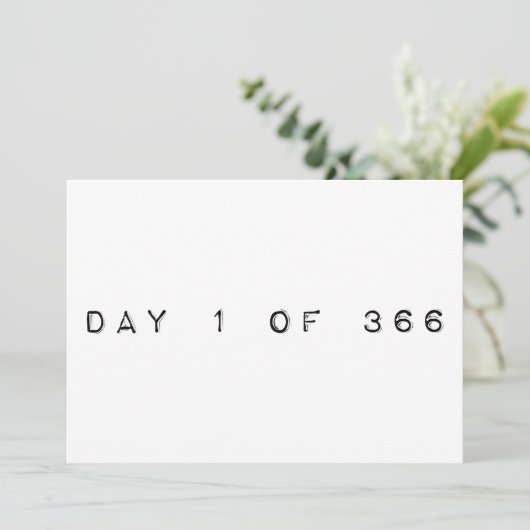 Invitation jour 1 de 366 HAPPY LEAP YEAR (Debout devant)