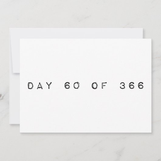 Invitation jour 60 sur 366 JOUR DU FEUILLE (Devant)