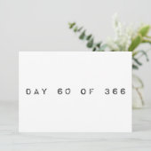 Invitation jour 60 sur 366 JOUR DU FEUILLE (Debout devant)