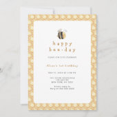 Invitation Jour d'abeille moderne mignon (Devant)