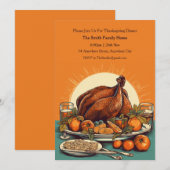 Invitation Jour d'Action de grâces rustique Turquie Invitatio (Devant / Derrière)