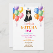 Invitation Jour d'adoption Fête d'adoption Chat Smoking Pet (Devant)