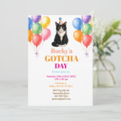 Invitation Jour d'adoption Fête d'adoption Chat Smoking Pet (Debout devant)