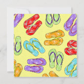 Invitation Jour d'anniversaire à thème sur la plage de Cube F (Dos)