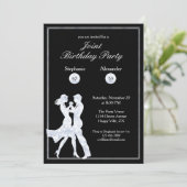 Invitation Jour d'anniversaire conjoint Adultes Diamond Dance (Debout devant)