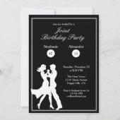 Invitation Jour d'anniversaire conjoint Adultes White Dance C (Devant)