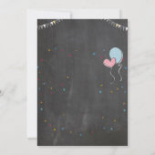 Invitation Jour d'anniversaire conjoint Boy & Girl Chalkboard (Dos)