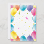 Invitation Jour d'anniversaire conjoint frère double partie (Dos)