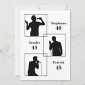 Invitation Jour d'anniversaire conjoint triple le minimaliste (Devant)