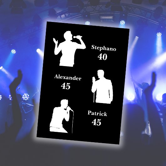 Invitation Jour d'anniversaire conjoint triple le minimaliste