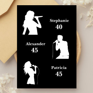 Invitation Jour d'anniversaire conjoint triple le minimaliste