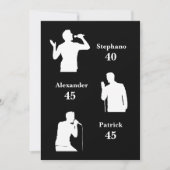 Invitation Jour d'anniversaire conjoint triple le minimaliste (Devant)