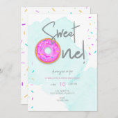 Invitation Jour d'anniversaire de douceur UN (Devant / Derrière)