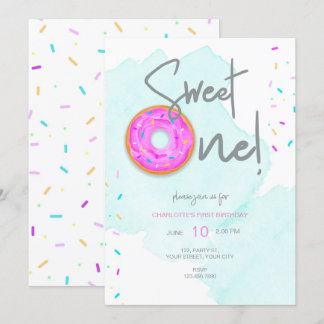 Invitation Jour d'anniversaire de douceur UN