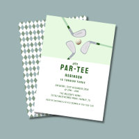 Jour d'anniversaire de golf moderne Let's Par-tee