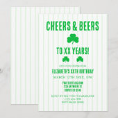 Invitation Jour d'anniversaire de la bière et de la bière (Devant / Derrière)