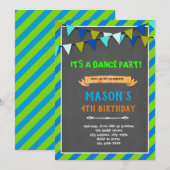 Invitation Jour d'anniversaire de la cime verte et de la mari (Devant / Derrière)