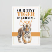 Invitation Jour d'anniversaire de la jungle de tigres blancs (Debout devant)