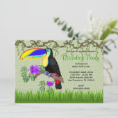 Invitation Jour d'anniversaire de la jungle des vignes de Tuc (Debout devant)