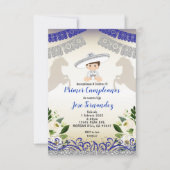 Invitation Jour d'anniversaire de la Marine Argent PREMIER CU (Devant)