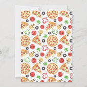 Invitation Jour d'anniversaire de la partie de Pizza moderne  (Dos)