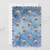 Invitation Jour d'anniversaire de la Sorcière Aquarelle Bleue (Dos)