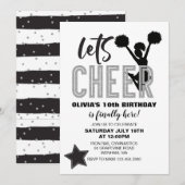 Invitation Jour d'anniversaire de l'argent et de la crème noi (Devant / Derrière)