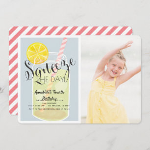 Invitation Jour d'anniversaire de Lemonade Jar Photo