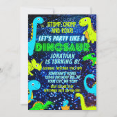 Invitation Jour d'anniversaire de Nion Dinosaur Boy Dino (Devant)