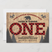 Invitation Jour d'anniversaire de Plaid Russe de la sériole d (Devant)