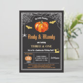 Invitation Jour d'anniversaire des enfants d'Halloween (Debout devant)